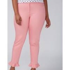 Lane Bryant Allie Mod Stretch Ankle Pant Ruffle